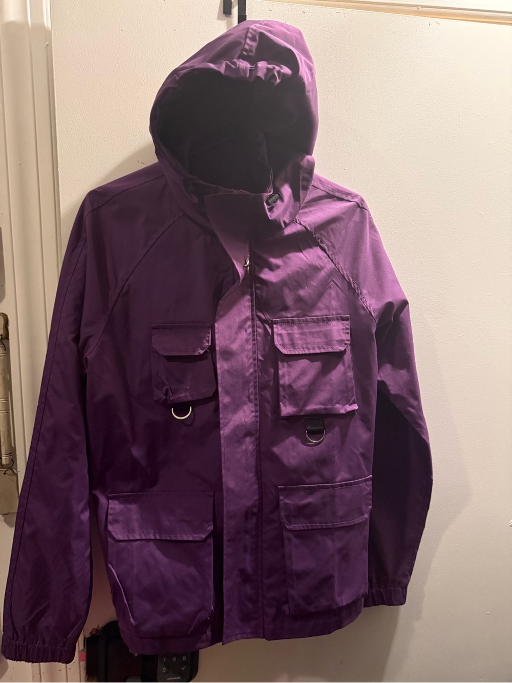 Purple Hooded lightweight Field Jacket